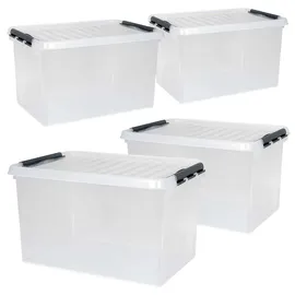 BRB-Lagertechnik Transparente Ordnerbox 600 x 400 x 340 mm 4-tlg. Transparent