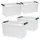 BRB-Lagertechnik Transparente Ordnerbox 600 x 400 x 340 mm 4-tlg. Transparent