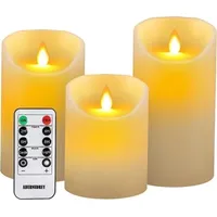 Led-kerzen - Ultrarealistische Flackernde Flamme - Inklusive Fernbedienung