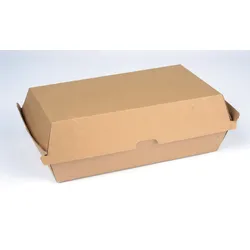 emissimo Pappschalen für TAPAS, Snacks, Fingerfood und Pommes, Snackboxen - 205x107x78 mm - XXL  100 Stück