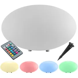 Tectake tectake® Kugelleuchte, mit LED-Beleuchtung, 12 W, inklusive Erdspieß