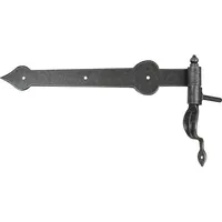 Halcö Türscheinlangband mit Einschraubkloben, verzinkt schwarz passiviert, - 400