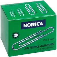 Alco Norica Briefklammern, gewellt, 77mm, 100 Stück