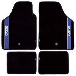 dynamic24 Auto-Fußmatte (4 St), für Diverse Diverse Diverse, Set bestehend aus 2 Voder- und 2 Rückmatten blau|schwarz dynamic24