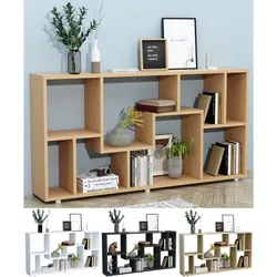 VCM Holz Standregal Bücherregal Medienregal Aufbewahrung Raumteiler Deko Regal Lanisa L