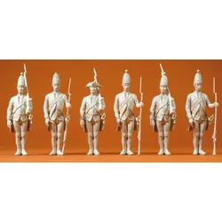 PREISER 57809 1:24 Preußen 1756. 6 unbemalte Fig