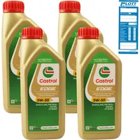 4x 1L CASTROL EDGE Titanium FST Longlife 5W-30 VW 504 00 507 00 MB 229.31 229.51