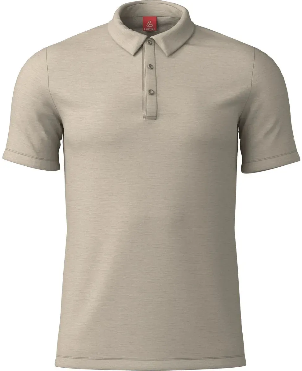 Löffler Men Poloshirt Merino-tencel(tm) sahara (657) 50