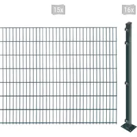 Arvotec Doppelstabmattenzaun 30 m x 143 cm grau/Kunststoff