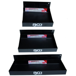 BGS 67150 Set Ablagen für Werkstattwagen magnetisch 3teilig 150 210 310mm