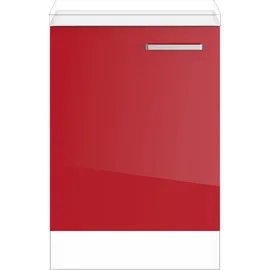 Impuls Küchen Unterschrank Spülenunterschrank Turin 60 x 57,9 x 72,3 cm Rot