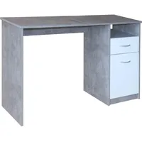 Hti-Living Schreibtisch, 120 x 76 cm Beton Weiß