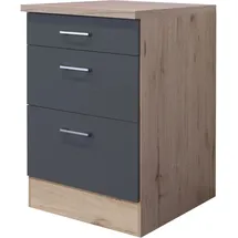 Flex-Well Unterschrank Auszugsunterschrank Morena 60 x 85 x 60 cm Grau