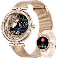 Smartwatch Damen Frauen mit Telefonfunktion Armbanduhr Sportuhr Fitnessuhr