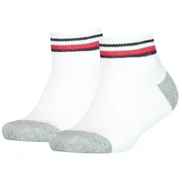 TOMMY HILFIGER Kinder Quarter-Socken im Pack - ICONIC SPORTS, Frottee-Sohle Weiß 31-34 4er Pack (2x2P)