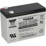 YUASA Blei-Akku REC10-12 Pb 12V / 10Ah Zyklenfest, Faston 6,3 mm
