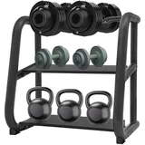 Hantelständer Multifunktional Hantelablage Gewichteständer für Hanteln und Kettlebells Kurzhantel – 100 kg Tragfähigkeit (nur Regale)
