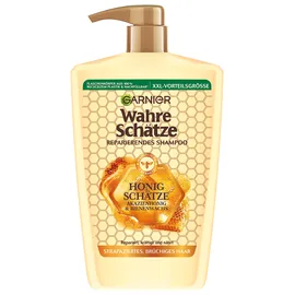 Garnier Wahre Schätze Reparierendes Shampoo Honig Schätze; XXL Format 1L, kräftigt und nährt strapaziertes und brüchiges Haar, 1000 ml