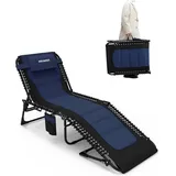 LuxusKollektion Gartenliege Sonnenliege klappbar Gartenliege verstellbar 5 Pos. Strandliege