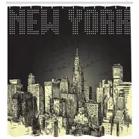 ABAKUHAUS Duschvorhang New York 175 x 220 cm grau