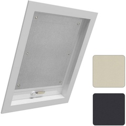 Dachfensterrollo, Woltu, 1x Thermorollo Dachfenster ohne Bohren, mit Saugnapf grau 57 cm x 100 cm