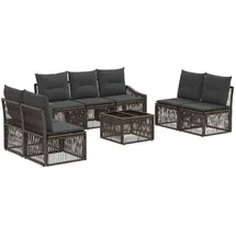 vidaXL Gartensofa-Set 8-tlg. grau