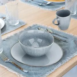 Intirilife Geschirrset 12-tlg. grau