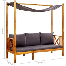 vidaXL Gartenbank 94 x 71 x 180 cm Grau