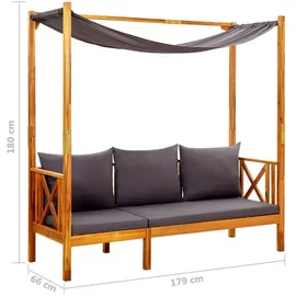 vidaXL Gartenbank 94 x 71 x 180 cm Grau