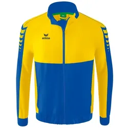 Erima Präsentationsjacke Six Wings (100% Polyester, Stehkragen, ohne Innenfutter) navyblau/gelb Herren