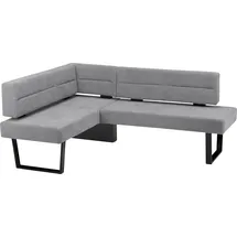 massivline&more Martina 155 x 85 x 195 cm Polyester langer Schenkel links grau
