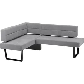 massivline&more Martina 155 x 85 x 195 cm Polyester langer Schenkel links grau