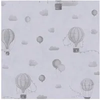 Profhome Kinder Tapete Wolken 0,53 m x 10 m 5,33 m2 Grau 770772-GU
