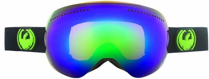 Dragon APX Snowgoggle Jet /Green Ion + Yellow Blue Ion     
