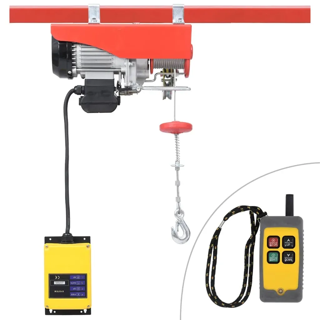 Elektrischer Hebezug mit Funkfernbedienung 1000 W 300/600 kg