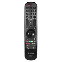 Savio RC-24, TV, Universal, IR Wireless, Drucktasten, Schwarz