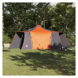 vidaXL Tipi Zelt mit Dach Grau/Orange