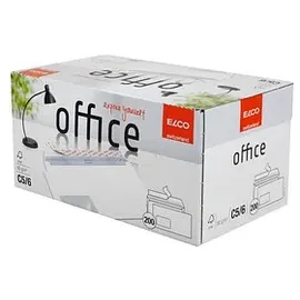 ELCO Briefumschläge Office DIN lang+ mit Fenster hochweiß haftklebend 200 St.