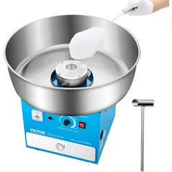 VEVOR Kommerzielle Zuckerwattemaschine Zuckerwattegeräte 1000W Partys Blau