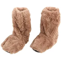 Infactory Aufwärmbare Flausch-Stiefel mit Traubenkern-Füllung, Größe 39 - 41