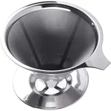 fortuneville Edelstahl Kaffeefilter für bis zu 4 Tassen