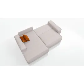 mebloland Ecksofa TOR mit Schlaffunktion. Farbe: Dove. - Grau