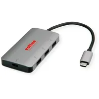 Roline USB 3.2 Gen 1 Hub, 3fach, Typ C Anschlusskabel (PD+Data)