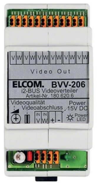 ELCOM Videoverteiler BVV-206 i2-BUS mit 6 Ausgängen