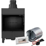 Intelligenter Kamineinsatz LUCY SLIM 8 kW Ø 160 schwarz Verkleidung MSK