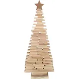 Trendline Holzbaum mit Stern 30 x 10 x 75 cm Figur