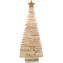 Trendline Holzbaum mit Stern 30 x 10 x 75 cm Figur