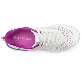 LASCANA Sneaker Damen Weiß/Lila 38