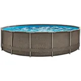 Pool rund 457 x 106 cm braun