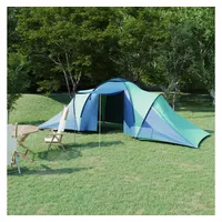 vidaXL Campingzelt 6 Personen Blau und Grün